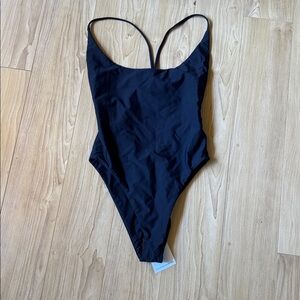 Black One-Piece Swimsuit